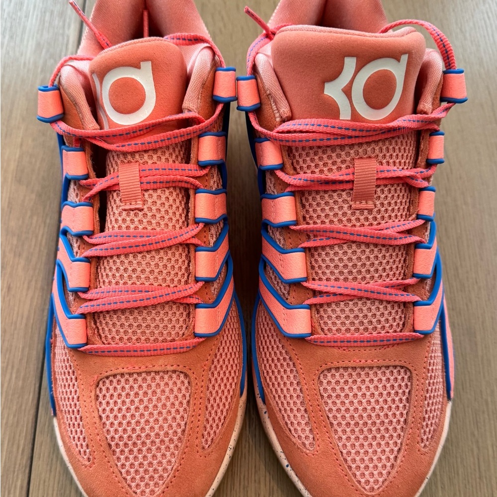 Nike KD 17 Sneakers - Coral and Royal Blue
